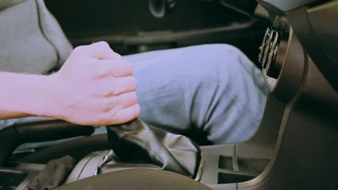 Gear shifting of the car. Stock Footage 154657136