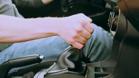 Gear shifting of the car. Stock Footage 154657181