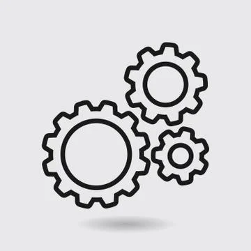 Gear sign icon Stock Illustration