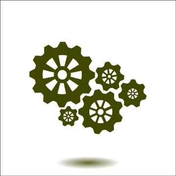 Gear sign icon. Stock Illustration
