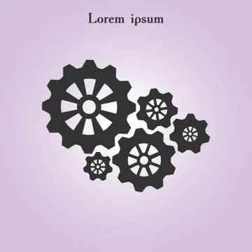 Gear sign icon. Stock Illustration