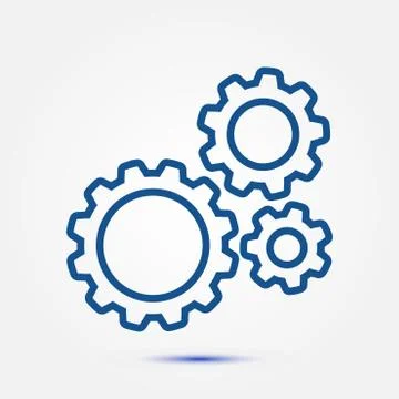 Gear sign icon. Stock Illustration