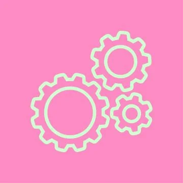 Gear sign icon. Stock Illustration