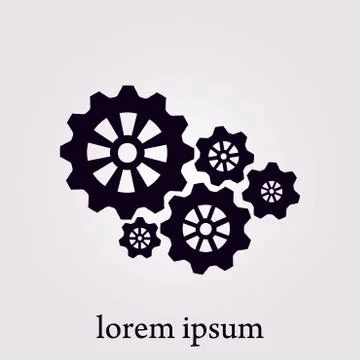 Gear sign icon. Stock Illustration