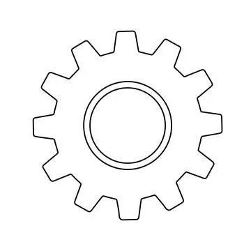 Gear sign simple icon on background. icon of work tools Stock Illustration