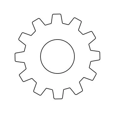 Gear sign simple icon on background. icon of work tools Stock Illustration
