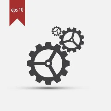 Gear Sign. Vector Illustration 库存插图