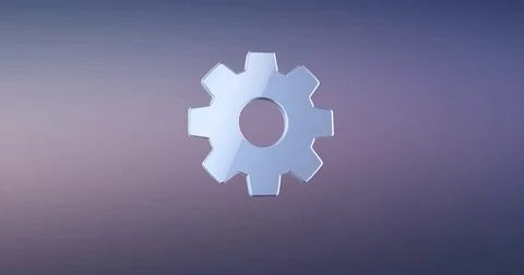 Gear Silver 3d Icon 動画素材 69724506