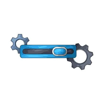 Gear with Slider Controls illustration 스톡 일러스트