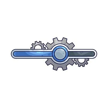 Gear with Slider Controls illustration 스톡 일러스트