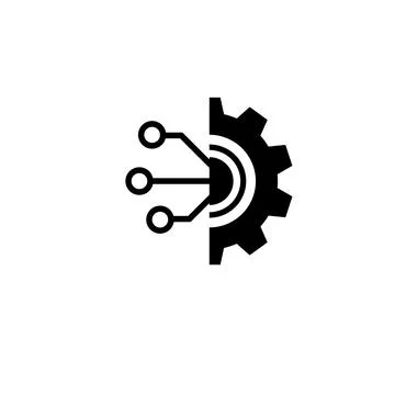 Gear smart ai icon. Simple illustration of gear smart ai vector icon Illustrazione stock