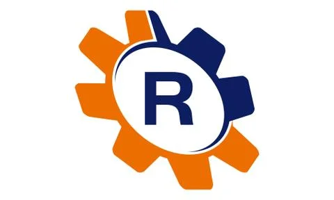 Gear Solution Initial R Illustrazione stock