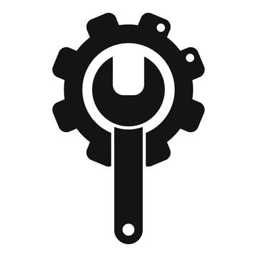 Gear solution key icon simple vector. Creative business 스톡 일러스트