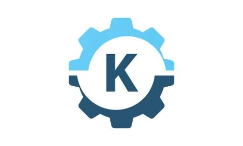 Gear Solution Logo Initial K Stock-Illustration