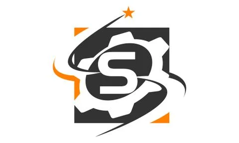 Gear Solution Logo Letter S Stock-Illustration