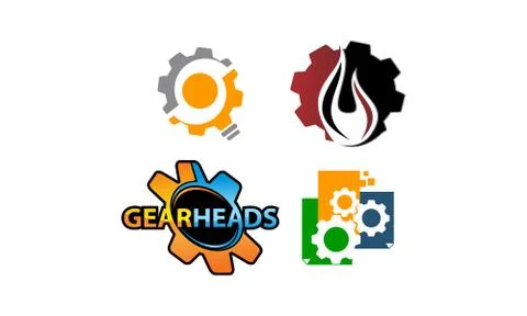 Gear Solution Template Set Stock Illustration
