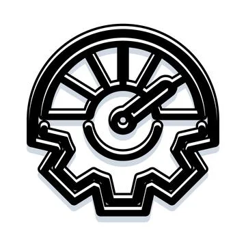 Gear speed performance progress icon concept Illustrazione stock