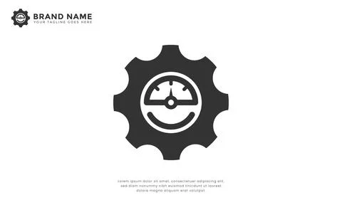 Gear Speedometer Logo Stock-Illustration