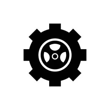 Gear steering wheel vector design template illustration Illustration