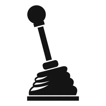 Gear stick icon, simple style Stock Illustration