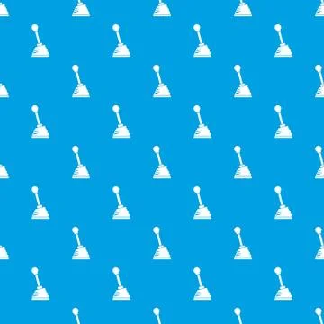 Gear stick pattern seamless blue Stock Illustration