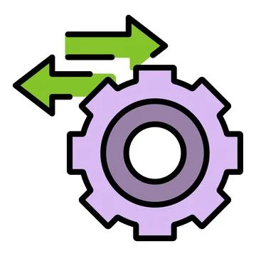 Gear strategy icon vector flat Stockillustratie