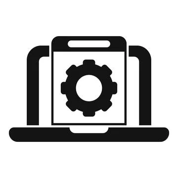 Gear support hosting icon simple vector. Tech team Stock Illustration
