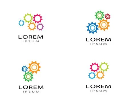 Gear symbol vector icon Stock Illustration