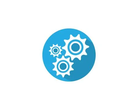 Gear symbol vector icon Stock Illustration