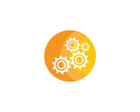 Gear symbol vector icon Stock Illustration