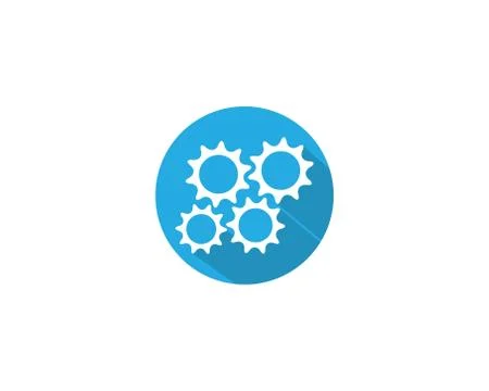 Gear symbol vector icon 스톡 일러스트