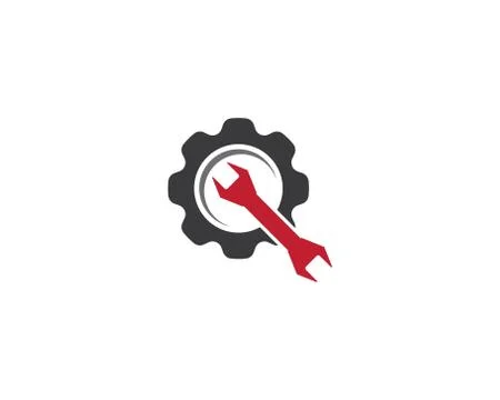 Gear symbol vector icon Illustrazione stock