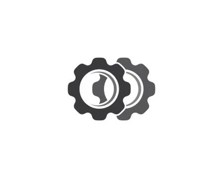 Gear symbol vector icon Stock Illustration