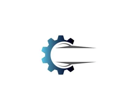Gear symbol vector icon Illustrazione stock