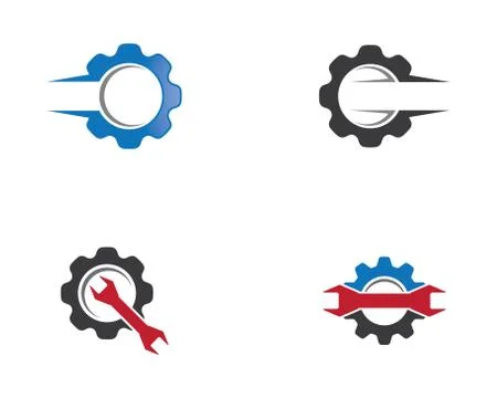Gear symbol vector icon Stock Illustration