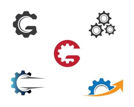Gear symbol vector icon Illustrazione stock