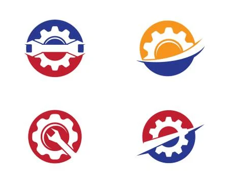 Gear symbol vector icon Stock Illustration
