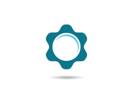Gear symbol vector icon 스톡 일러스트