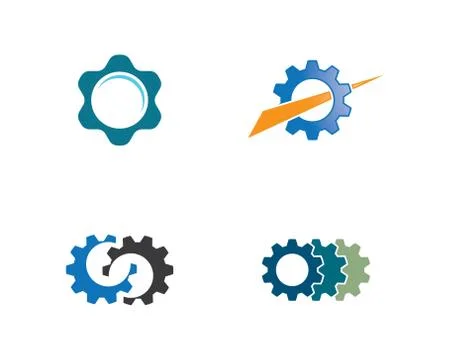 Gear symbol vector icon 스톡 일러스트