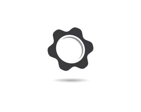 Gear symbol vector icon Illustrazione stock