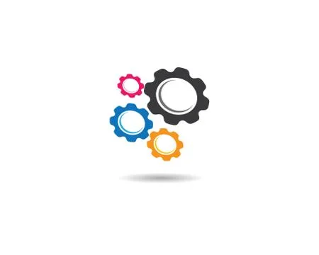 Gear symbol vector icon 스톡 일러스트