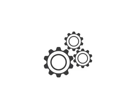 Gear symbol vector icon Stock Illustration