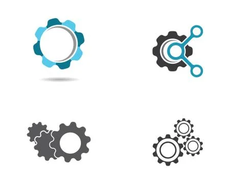 Gear symbol vector icon Stockillustratie