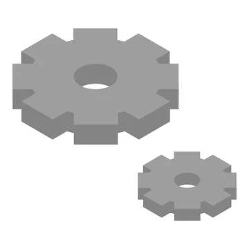 Gear system icon, isometric style Stock Illustration