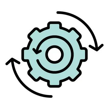 Gear system icon vector flat イラスト素材