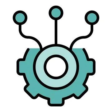 Gear system icon vector flat Illustrazione stock