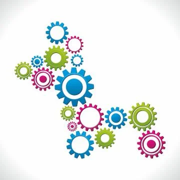 Gear system Stock Illustration