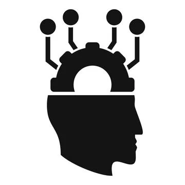 Gear system memory icon simple vector. Care lost Illustrazione stock