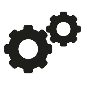 Gear system of realization icon simple vector. Balance human Stock Illustration