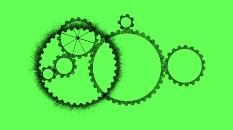 Gear system rotation  Stock Footage 23136117